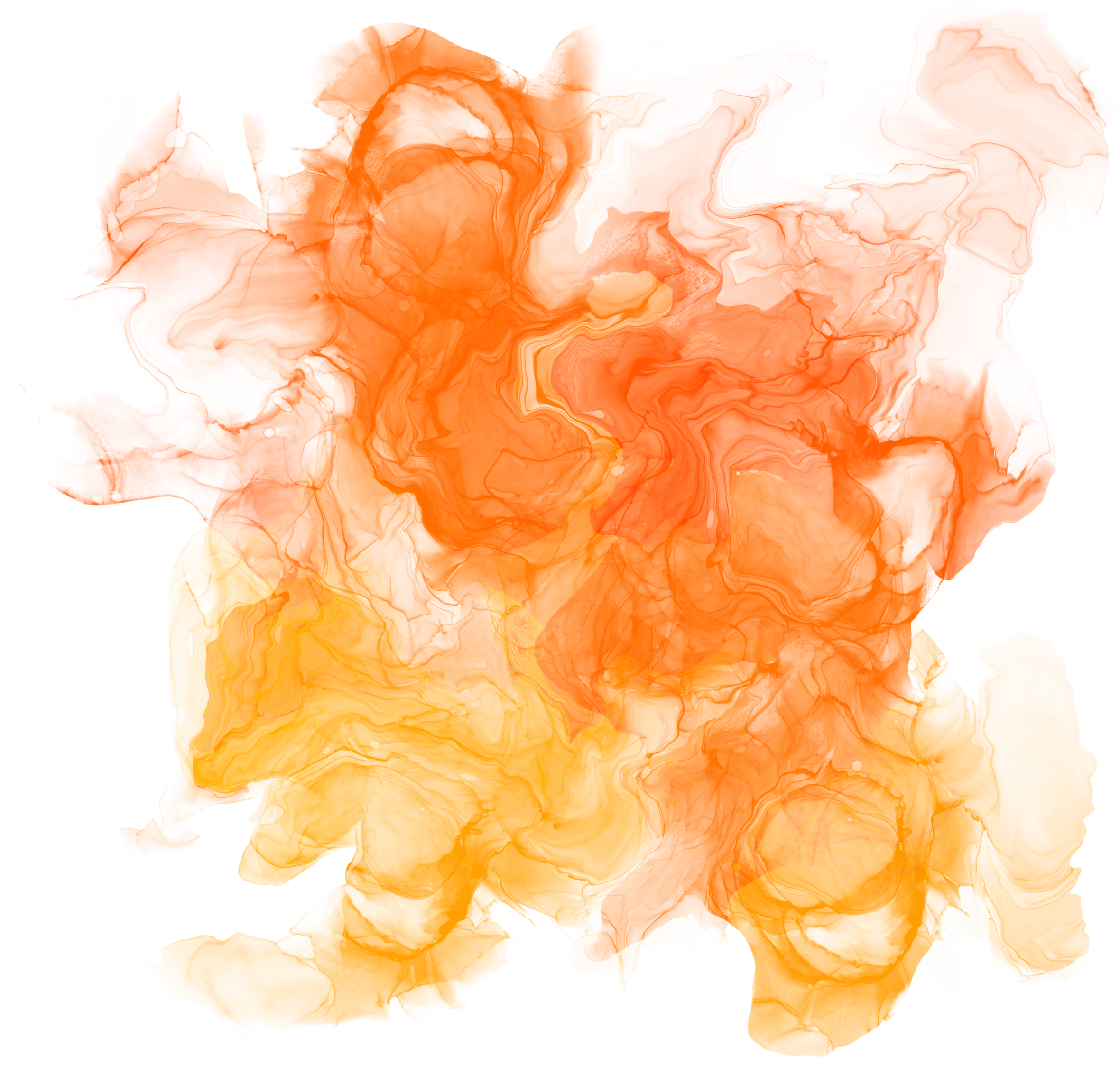 Orange Watercolor Blob